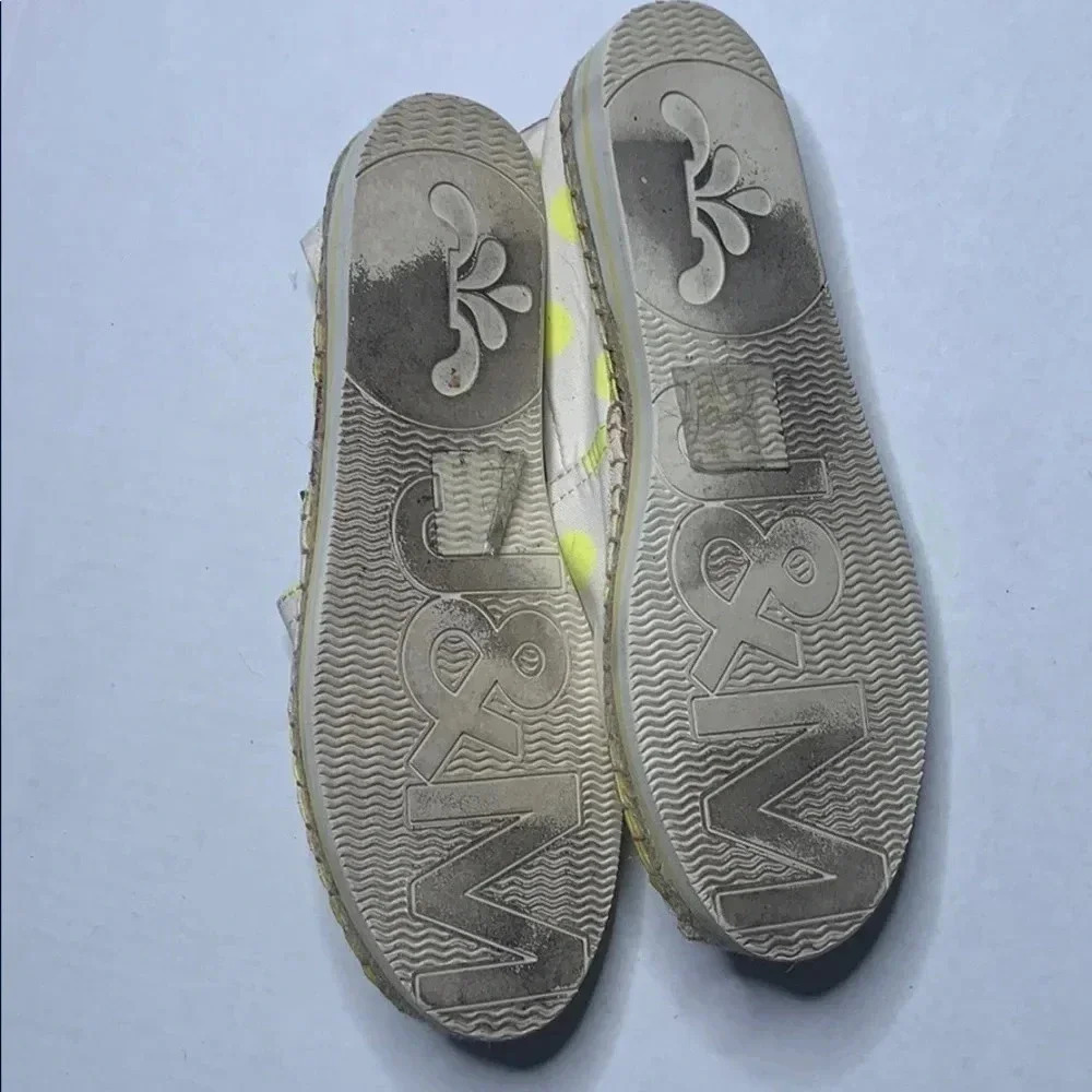 Joy & Mario Yellow Polka Dot Espadrilles 7 - Picture 6 of 8